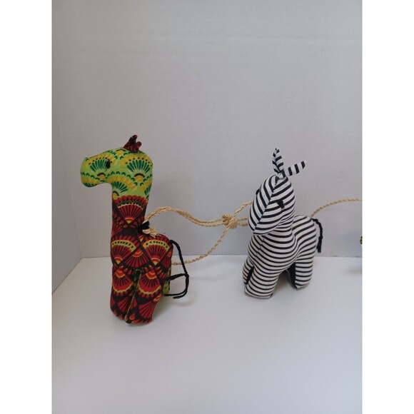 African Stuffed Animal Baby Mobile Elephant Rhino Zebra Giraffe‎ - Picture 6 of 6